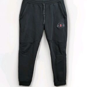 Zavetti Canada Sweatpants Joggers Size M Black Zip Pockets Drawstring Waist Logo